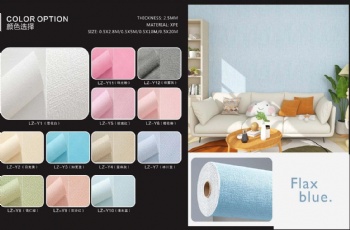 Imitation linen rolled foam wall sticker